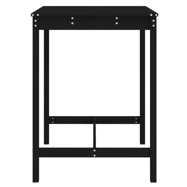 vidaXL Trädgårdsbord svart 82,5x82,5x110 cm massiv furu - Utebord