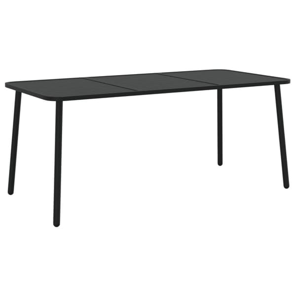 vidaXL Trädgårdsbord antracit 165x80x71 cm stål - Utebord