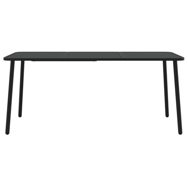 vidaXL Trädgårdsbord antracit 165x80x71 cm stål - Utebord