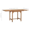 Miniatyrbillede 10 af 10: vidaXL udvideligt havebord (110-160)x80x75 cm massivt teaktræ -  Haveborde