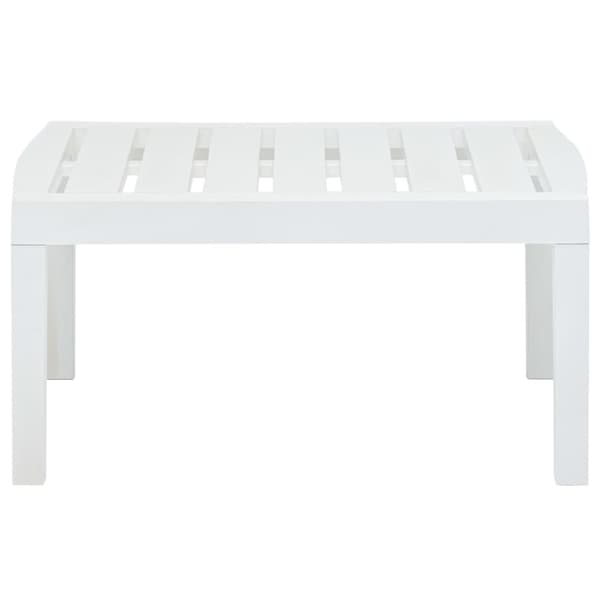 vidaXL Trädgårdsbord vit 78x55x38 cm plast - Utebord