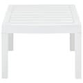 Miniatyrbild 4 av 6: vidaXL Trädgårdsbord vit 78x55x38 cm plast -  Utebord
