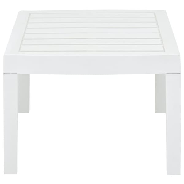 vidaXL Trädgårdsbord vit 78x55x38 cm plast -  Utebord