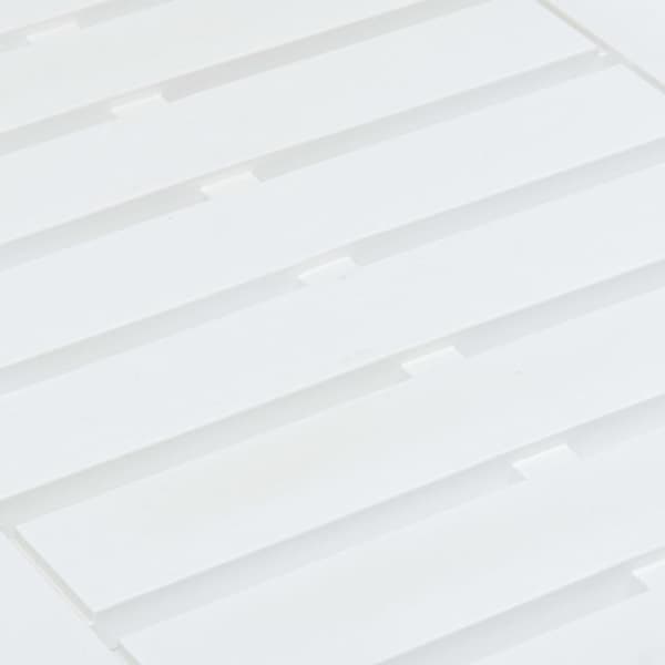 vidaXL Trädgårdsbord vit 78x55x38 cm plast -  Utebord