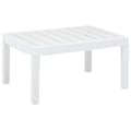 Miniatyrbild 1 av 6: vidaXL Trädgårdsbord vit 78x55x38 cm plast -  Utebord