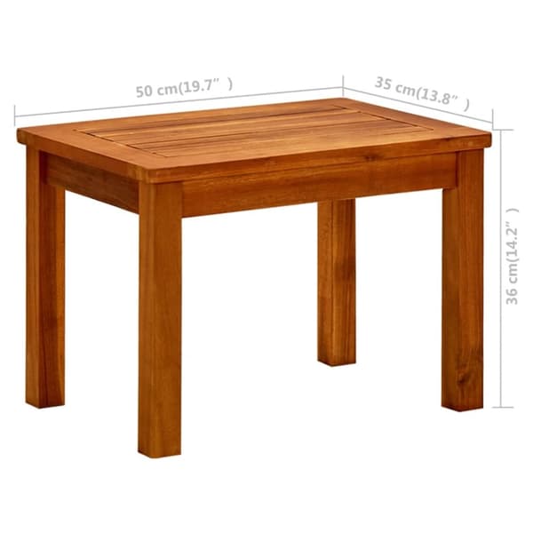 vidaXL sofabord til haven 50x35x36 cm massivt akacietræ - Haveborde