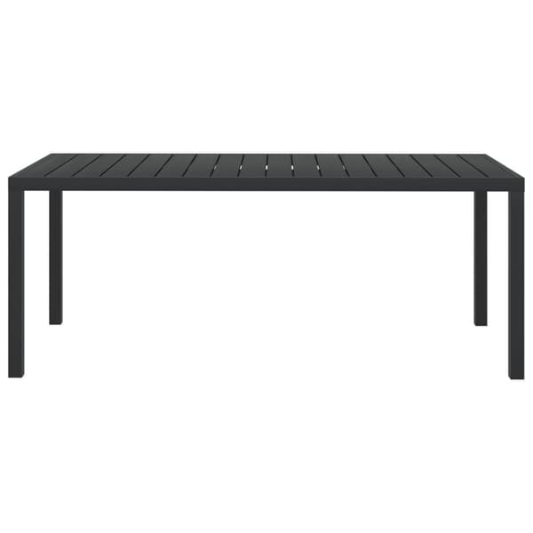 vidaXL havebord WPC aluminium 185 x 90 x 74 cm sort - Haveborde