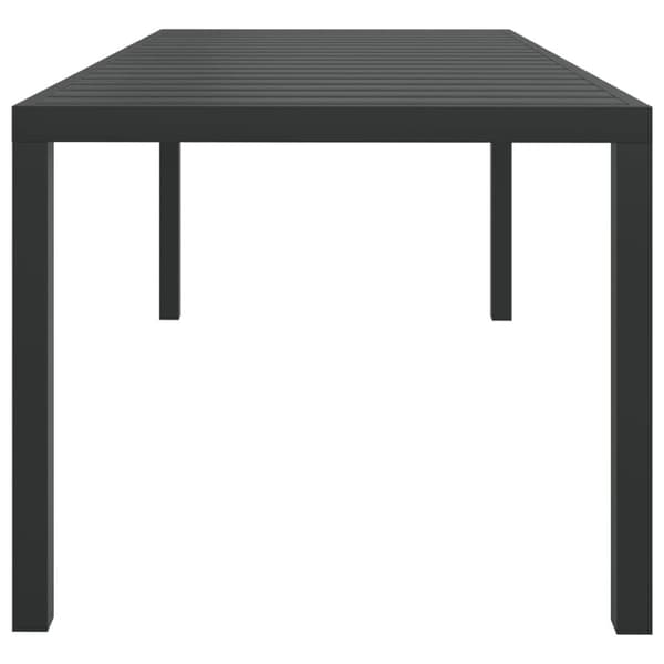vidaXL havebord WPC aluminium 185 x 90 x 74 cm sort - Haveborde