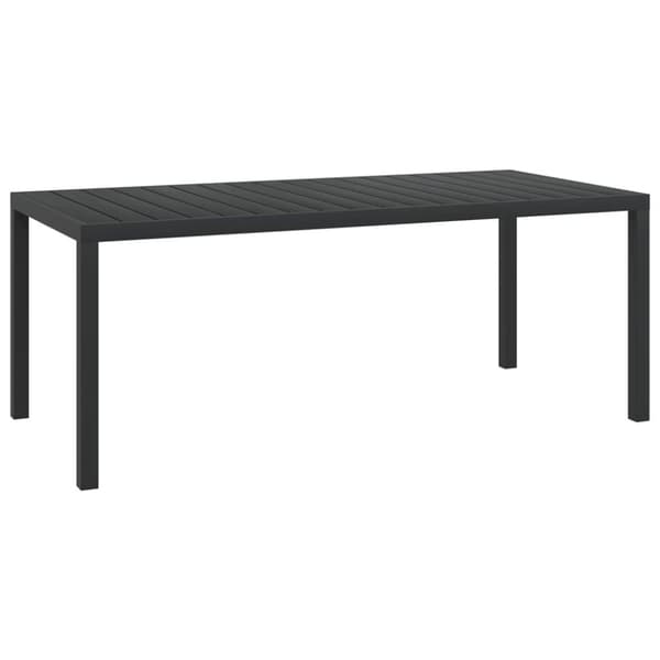 vidaXL havebord WPC aluminium 185 x 90 x 74 cm sort - Haveborde