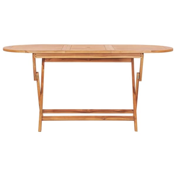 vidaXL Hopfällbart trädgårdsbord 160x80x75 cm massivt teakträ -  Utebord