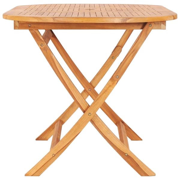 vidaXL Hopfällbart trädgårdsbord 160x80x75 cm massivt teakträ - Utebord