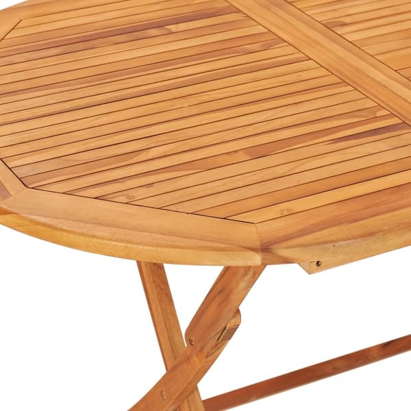 vidaXL Hopfällbart trädgårdsbord 160x80x75 cm massivt teakträ - Utebord