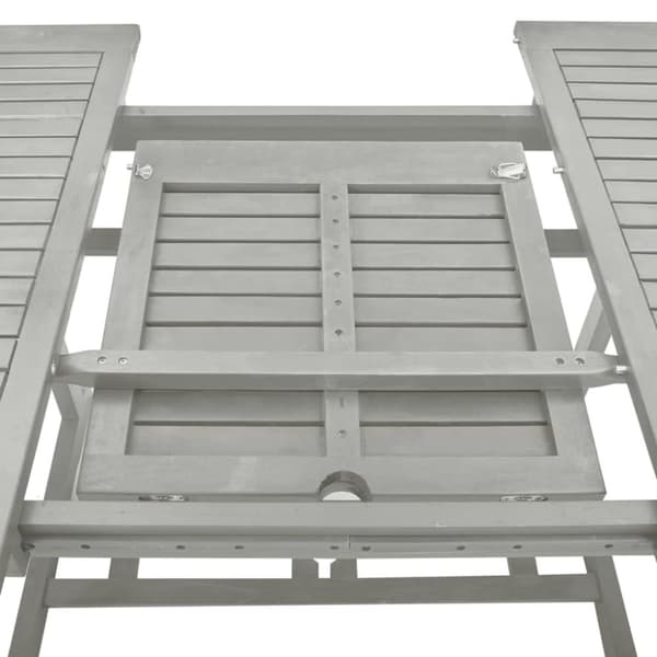 vidaXL Trädgårdsbord grå 200x100x75 cm massivt akaciaträ - Utebord