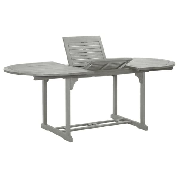 vidaXL Trädgårdsbord grå 200x100x75 cm massivt akaciaträ -  Utebord