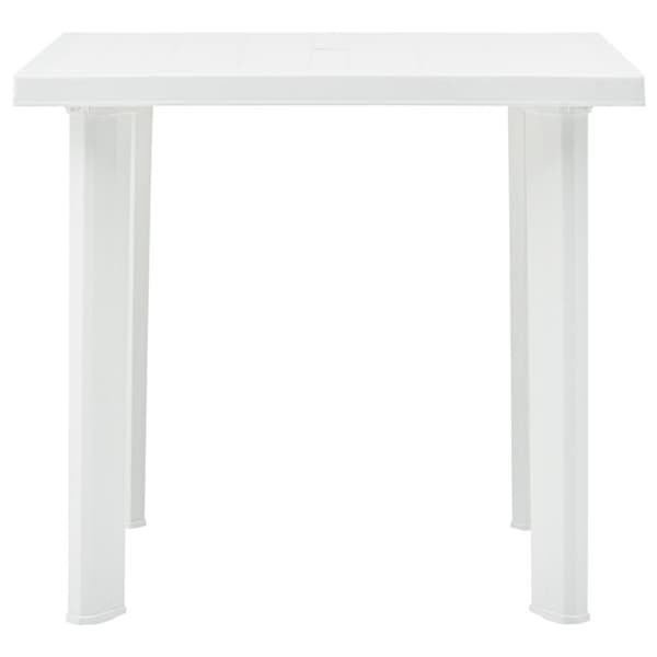 vidaXL havebord 80 x 75 x 72 cm plastik hvid -  Haveborde