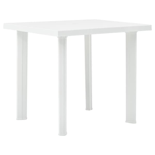 vidaXL havebord 80 x 75 x 72 cm plastik hvid -  Haveborde