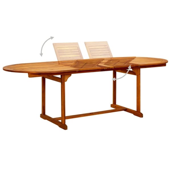 vidaXL havebord (160-240)x100x75 cm massivt akacietræ -  Haveborde
