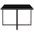 Miniatyrbillede 4 af 6: vidaXL havebord 109x107x74 cm polyrattan og glas sort -  Haveborde