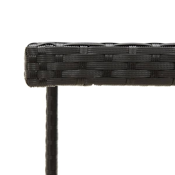 vidaXL havebord 109x107x74 cm polyrattan og glas sort - Haveborde
