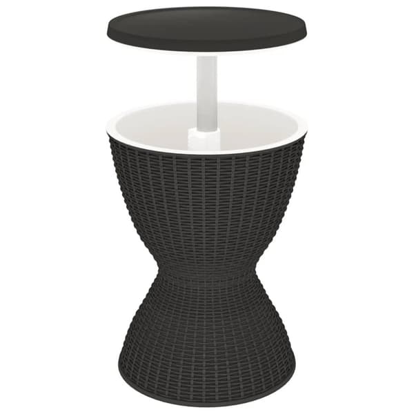 vidaXL 3-i-1 kølebar polypropylen sort -  Haveborde