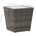 Miniatyrbillede 7 af 7: vidaXL tebord 41,5x41,5x43 cm hærdet glas og polyrattan grå -  Haveborde