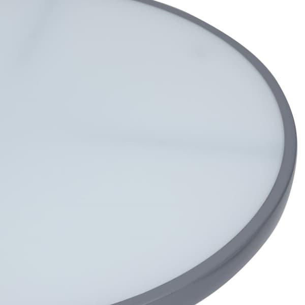 vidaXL havebord 60 cm stål og glas lysegrå - Haveborde