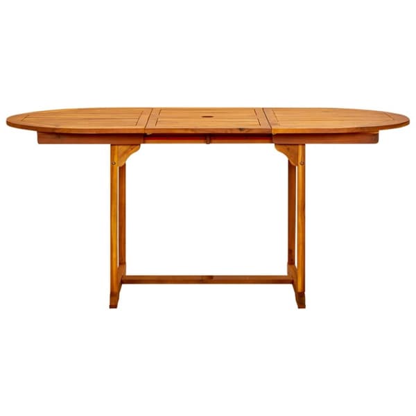 vidaXL Puutarharuokapöytä (120-170)x80x75 cm täysi akaasiapuu -  Ulkopöydät