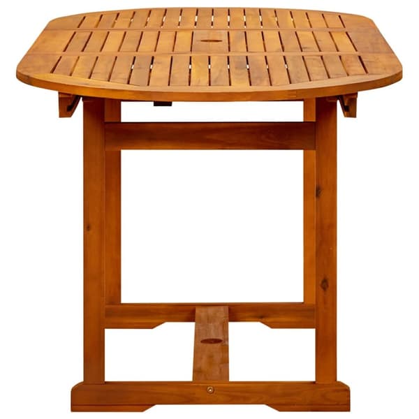 vidaXL Puutarharuokapöytä (120-170)x80x75 cm täysi akaasiapuu -  Ulkopöydät