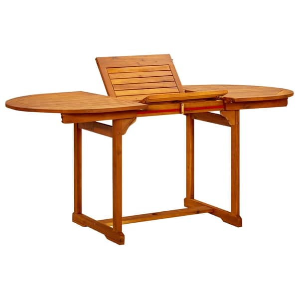 vidaXL Puutarharuokapöytä (120-170)x80x75 cm täysi akaasiapuu -  Ulkopöydät
