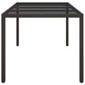 Miniatyrbillede 5 af 7: vidaXL havebord 190x90x75 cm hærdet glas og polyrattan brun -  Haveborde