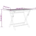 Pikkukuva 9 / 9: vidaXL Kokoontaittuva puutarhapöytä harmaa 120x70x75 cm täysi tiikki -  Ulkopöydät