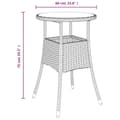 Miniatyrbillede 7 af 7: vidaXL havebord Ø60x75 cm hærdet glas og polyrattan grå -  Haveborde