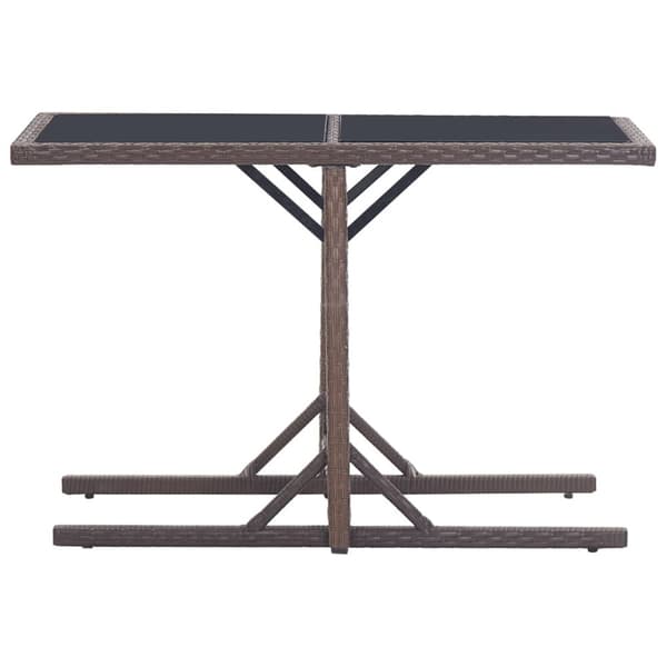 vidaXL havebord 110 x 53 x 72 cm brun glas og poliratanas - Haveborde