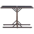 Miniatyrbillede 3 af 7: vidaXL havebord 110 x 53 x 72 cm brun glas og poliratanas -  Haveborde