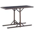 Miniatyrbillede 1 af 7: vidaXL havebord 110 x 53 x 72 cm brun glas og poliratanas -  Haveborde
