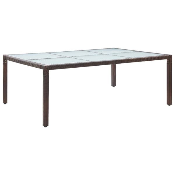 vidaXL Ulkoruokapöytä ruskea 200x150x74 cm polyrottinki -  Ulkopöydät