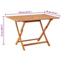Miniatyrbillede 6 af 6: vidaXL foldbart havebord 120x70x75 cm massivt eukalyptustræ -  Haveborde