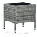 Miniatyrbillede 6 af 6: vidaXL havebord 40x40x45 cm polyrattan grå -  Haveborde