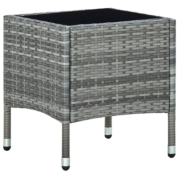 vidaXL havebord 40x40x45 cm polyrattan grå -  Haveborde