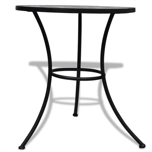 vidaXL Bistropöytä musta ja valkoinen 60 cm mosaiikki -  Ulkopöydät