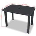 Miniatyrbillede 6 af 6: vidaXL havebord 101 x 68 x 72 cm plastik antracitgrå -  Haveborde