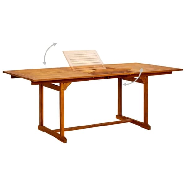 vidaXL havebord (150-200)x100x75 cm massivt akacietræ - Haveborde