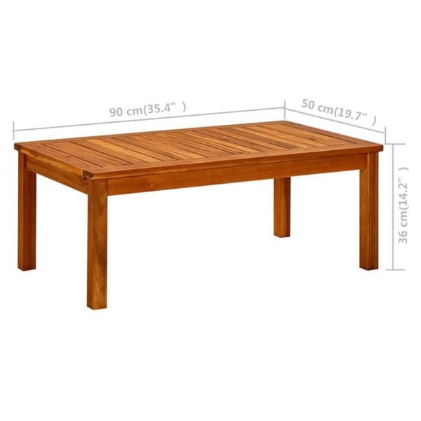 vidaXL sofabord til haven 90x50x36 cm massivt akacietræ - Haveborde