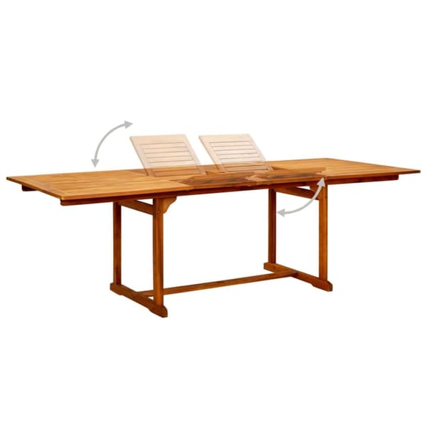 vidaXL havebord (160-240)x100x75 cm massivt akacietræ -  Haveborde