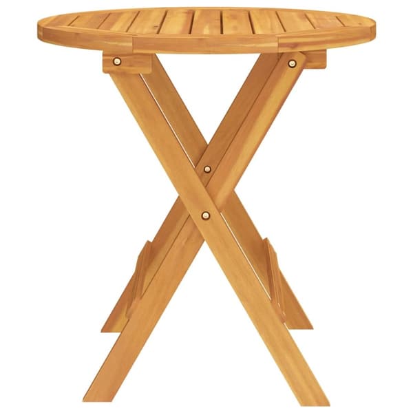 vidaXL Bistropöytä Ø46x47 cm täysi akasiapuu - Ulkopöydät