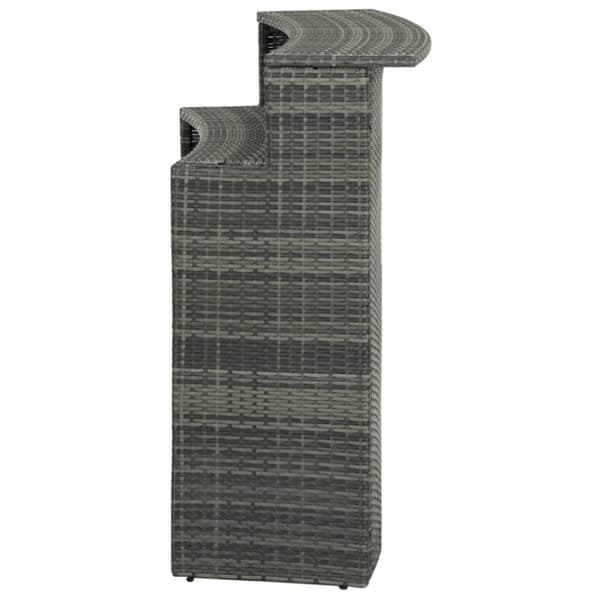 vidaXL Barbord för trädgård grå 120x55x110 cm konstrotting -  Utebord