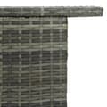 Miniatyrbild 7 av 10: vidaXL Barbord för trädgård grå 120x55x110 cm konstrotting -  Utebord