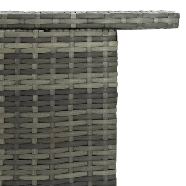 vidaXL Barbord för trädgård grå 120x55x110 cm konstrotting -  Utebord