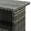 Miniatyrbild 8 av 10: vidaXL Barbord för trädgård grå 120x55x110 cm konstrotting -  Utebord