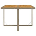 Miniatyrbillede 5 af 9: vidaXL havebord 109x107x74 cm polyrattan og massivt akacietræ beige -  Haveborde